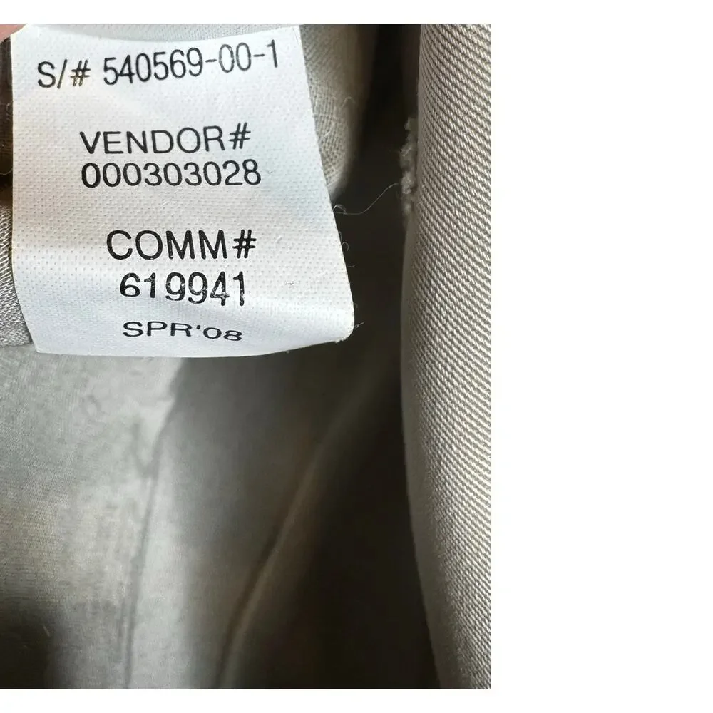 2008 Banana Republic Classic Khaki Cotton Trench Coat Belted Petite XS